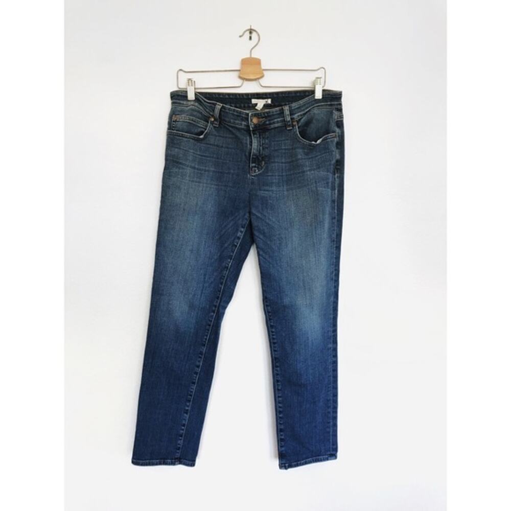 Eileen Fisher Organic Cotton Boyfriend Jeans Size 10 Blue Relaxed Fit - Picture 5 of 9